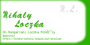 mihaly loczka business card